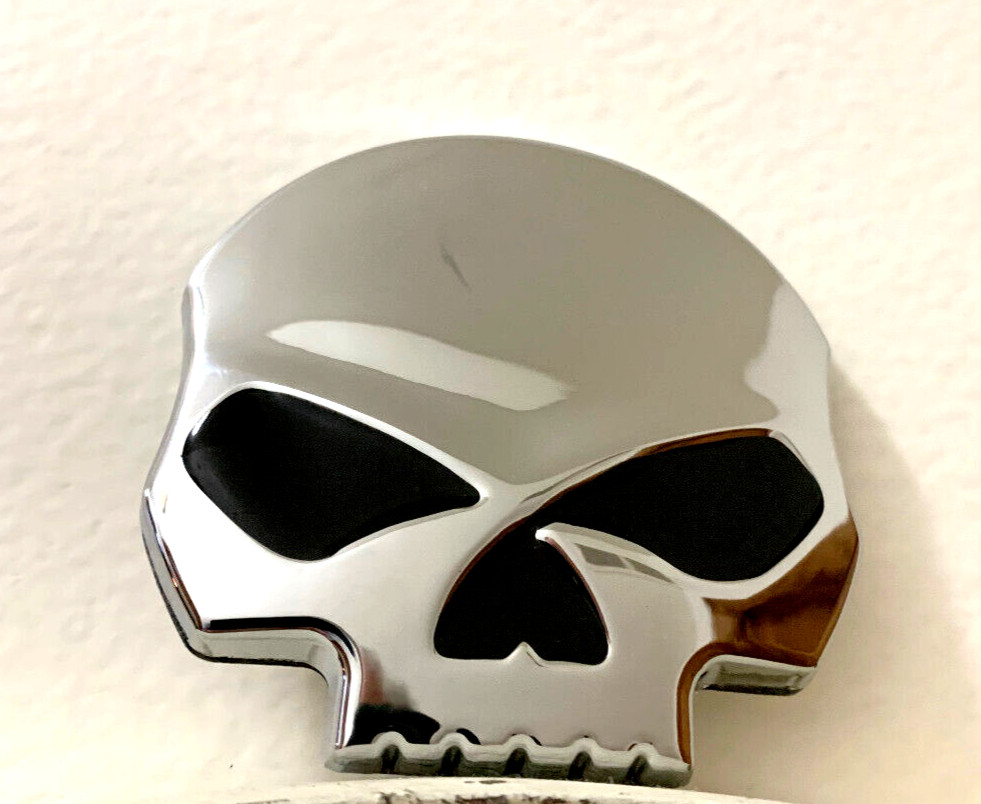 HARLEY DAVIDSON WILLIE G METAL 3D EMBLEM/BADGE - LARGE 2-3/4" - CHROME FINISH