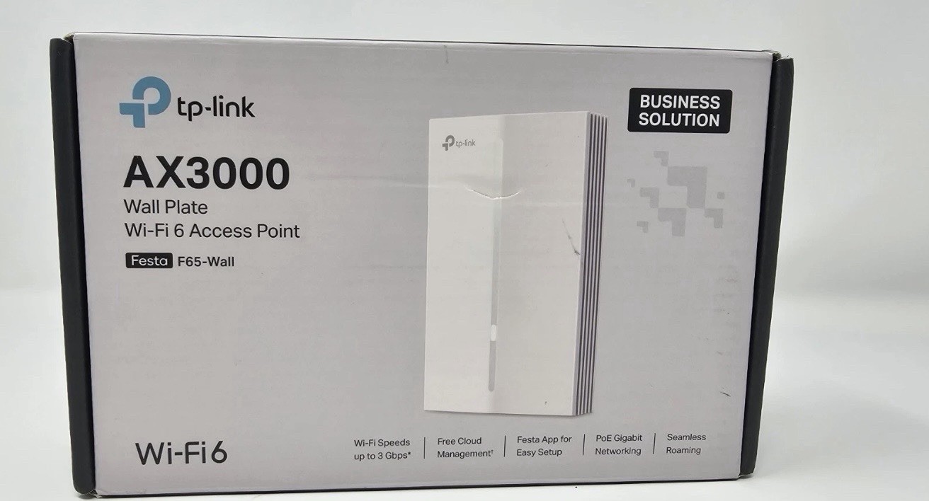 TP-Link Festa F65-Wall AX3000 Wi-Fi 6 in-Wall Wireless Access Point MU-MIMO