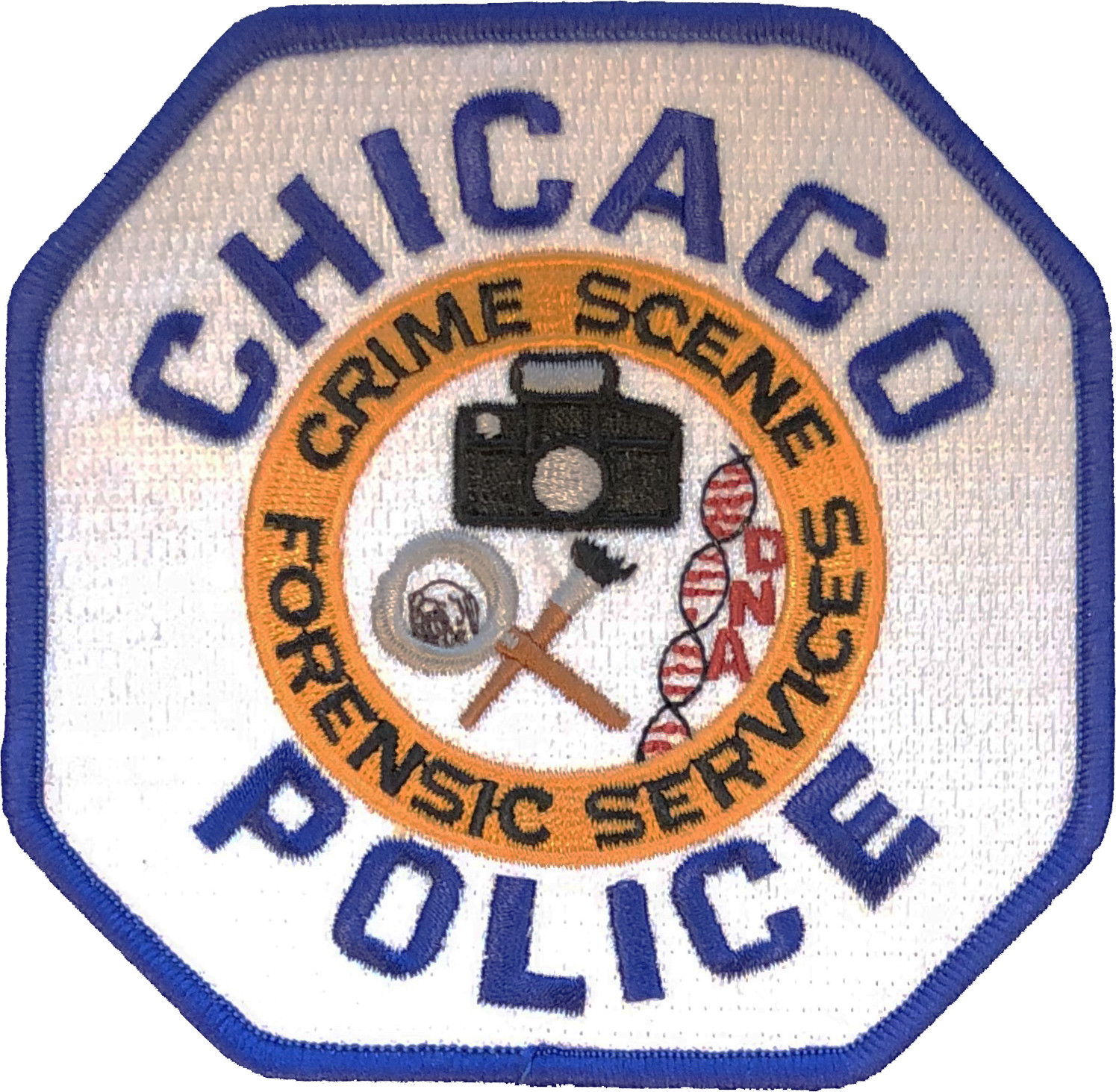 CHICAGO POLICE SHOULDER PATCH: Crime Scene Forensic Services, Size 4" - Large