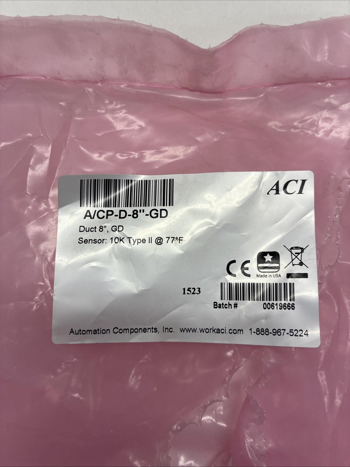 ACI A/CP-D-8”-GD Duct Temp Sensor