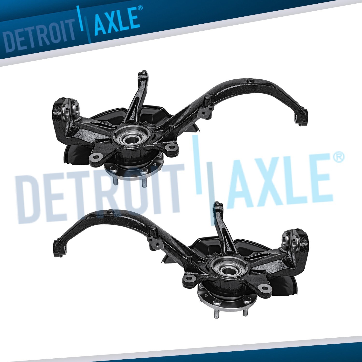 Pair Front Steering Knuckle & Wheel Hub Bearing for Ford Fusion MKZ Zephyr Milan