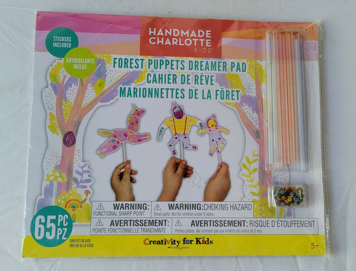Handmade Charlotte Kids Forest Puppets Dreamer Pad 65pc 5+ SEALED
