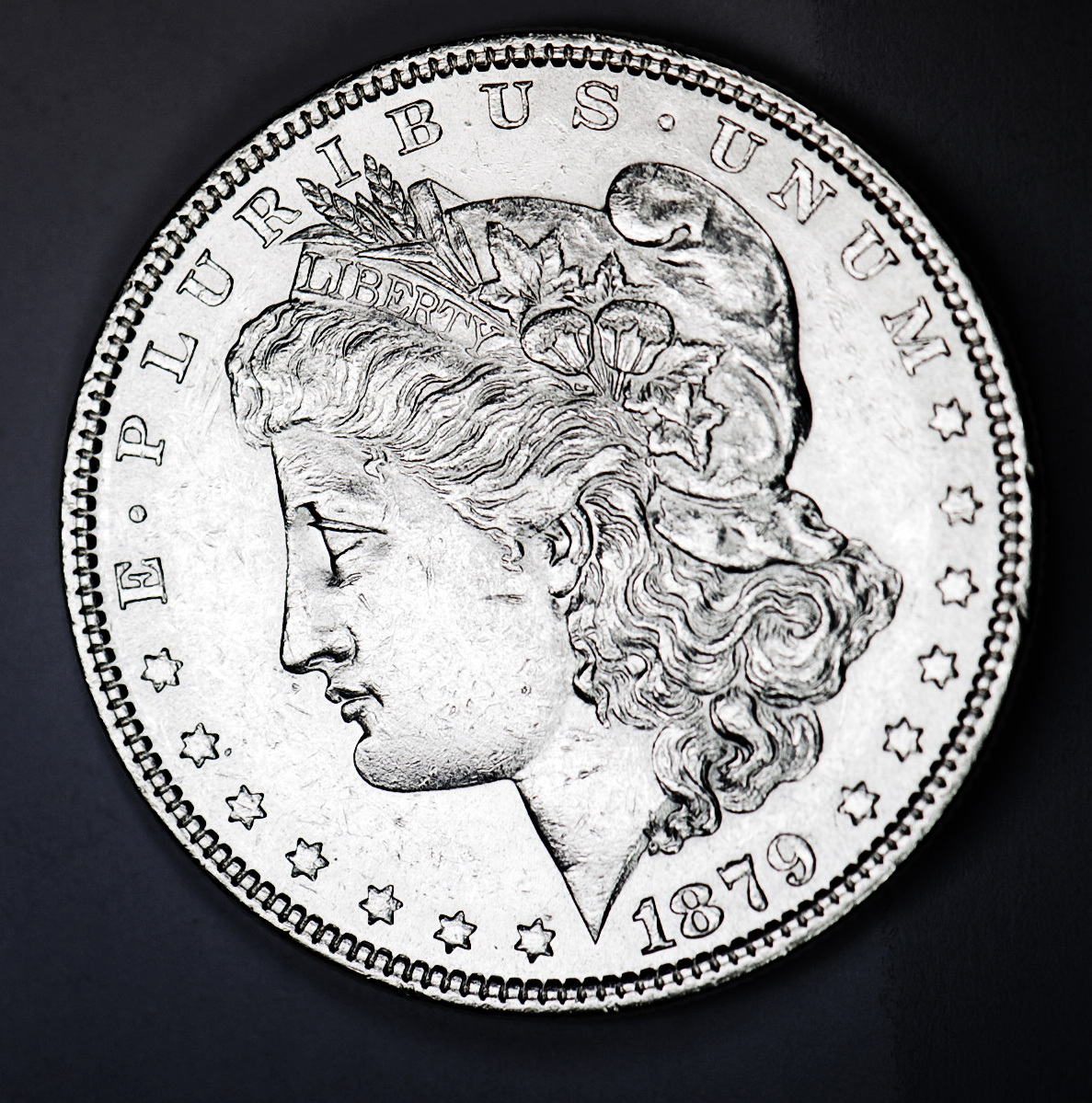 1879 Morgan Silver Dollar.   BU  (Inventory A)