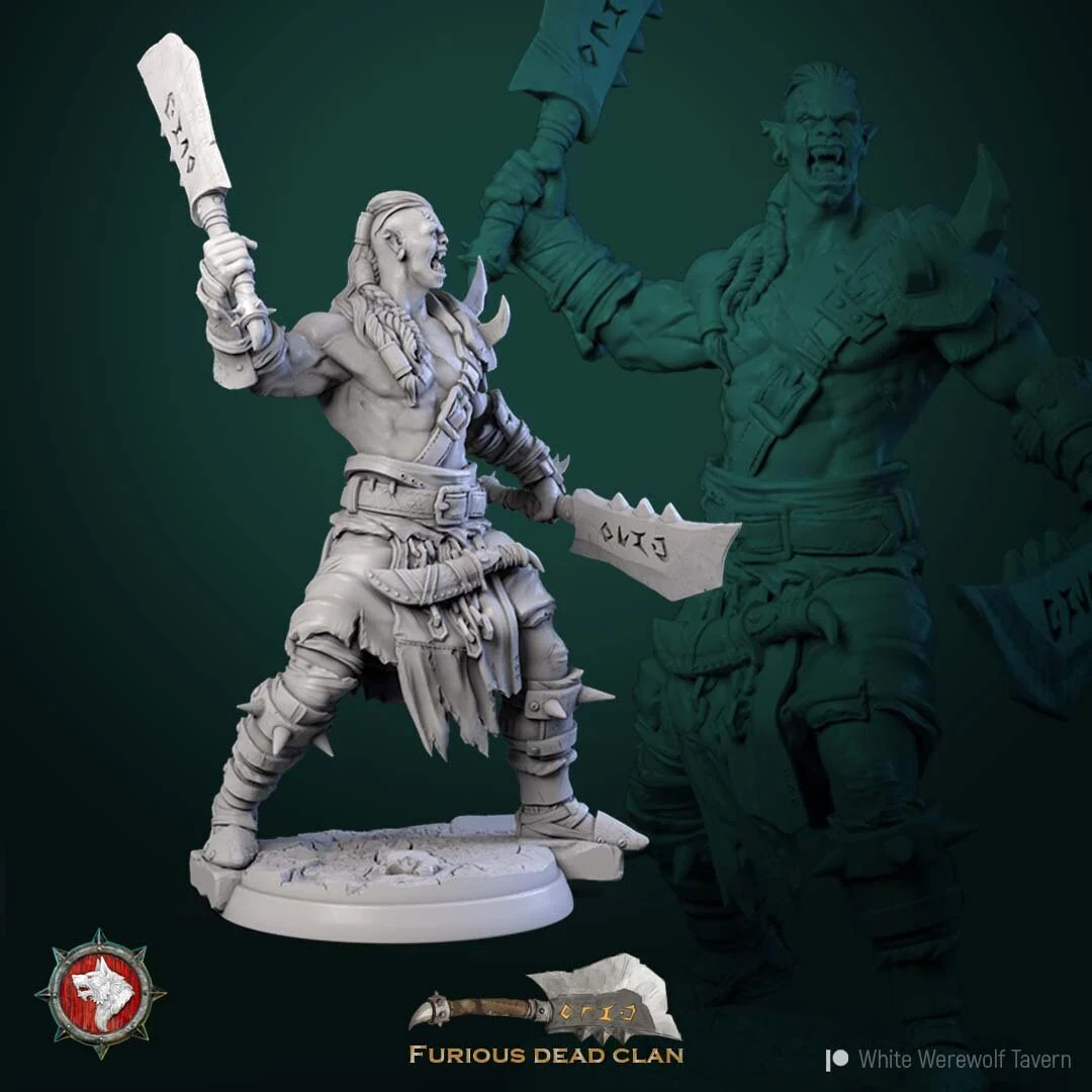Orc Warrior Warband - Resin Tabletop Miniature