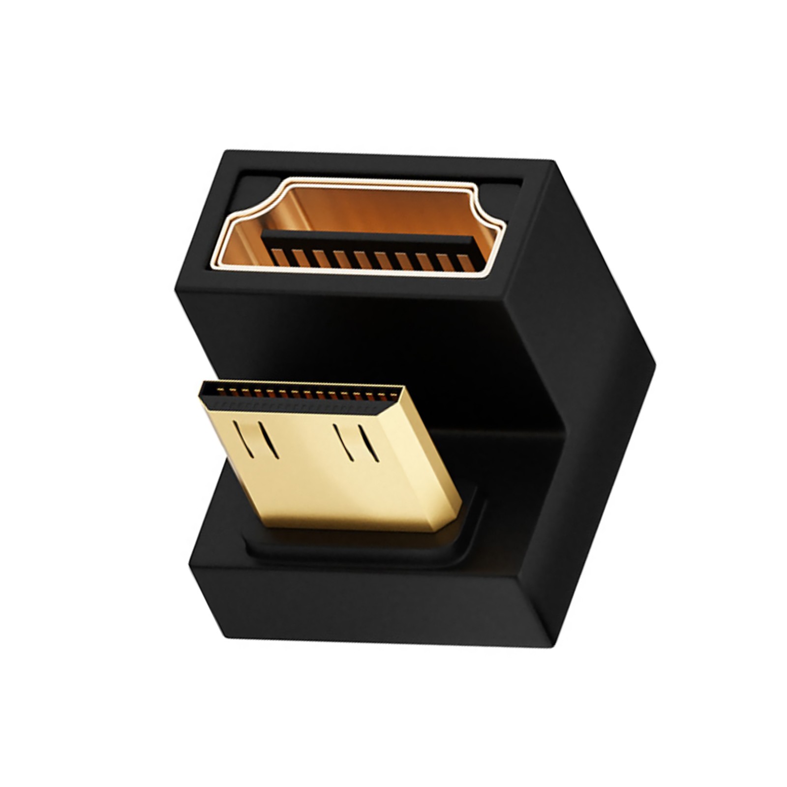 U Shape Mini HDMI Male To HDMI Female Adapter 8K Mini HDMI Male To 180 Degree.