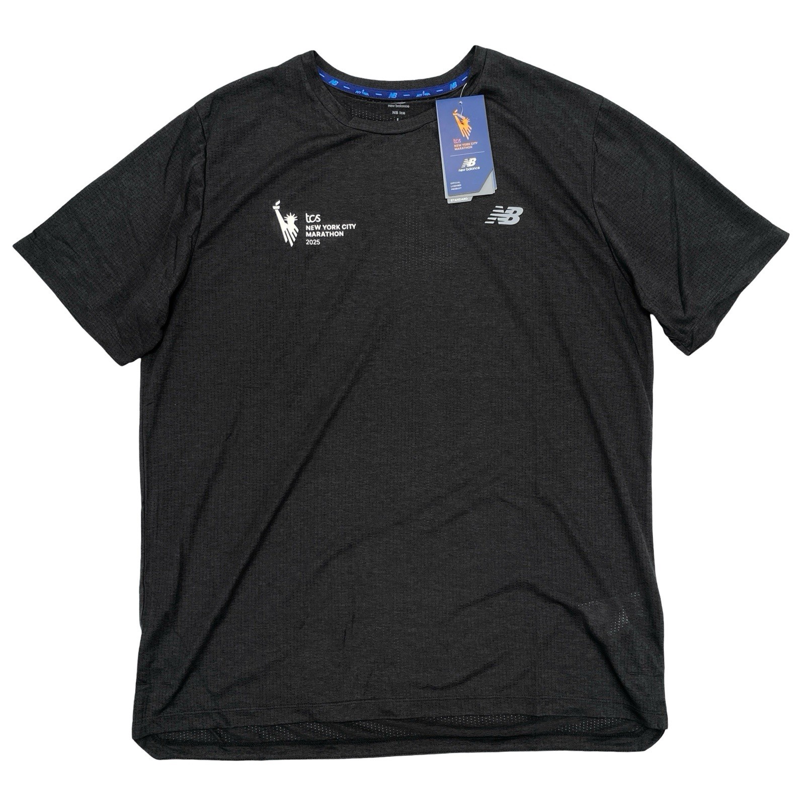 New Balance Men's 2025 NYC Marathon Athletics Running T-Shirt Size L Black