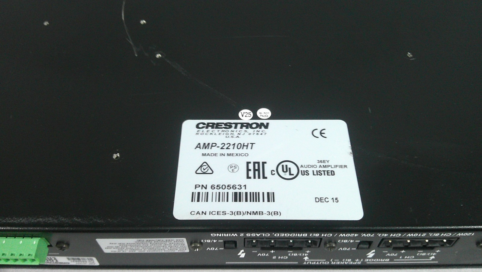 Crestron AMP-2210HT Power Amplifier Rackmount ***USED EXCELLENT***