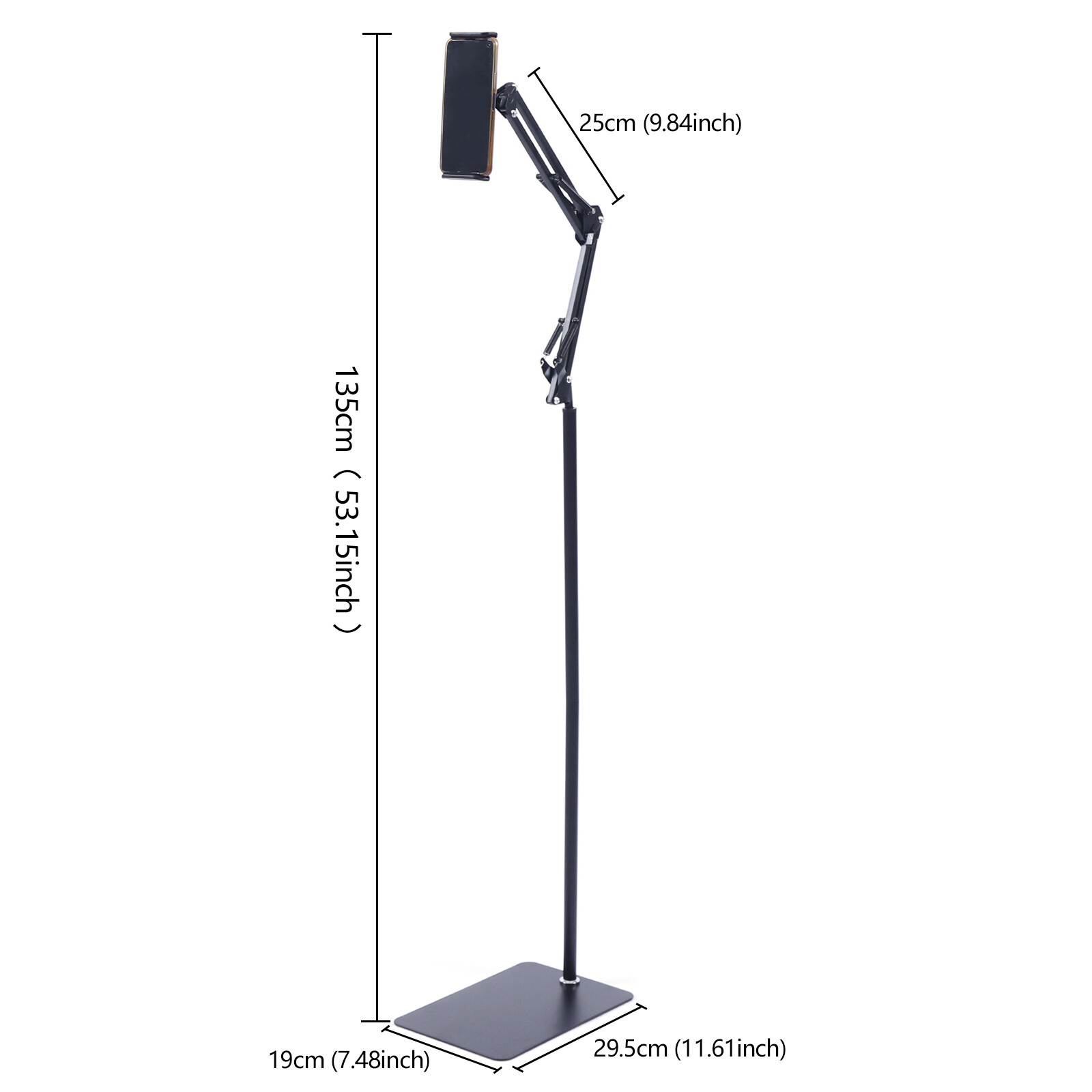 iPad Floor Stand Adjustable Tablet Holder Height Adjustable iPad Floor Stand
