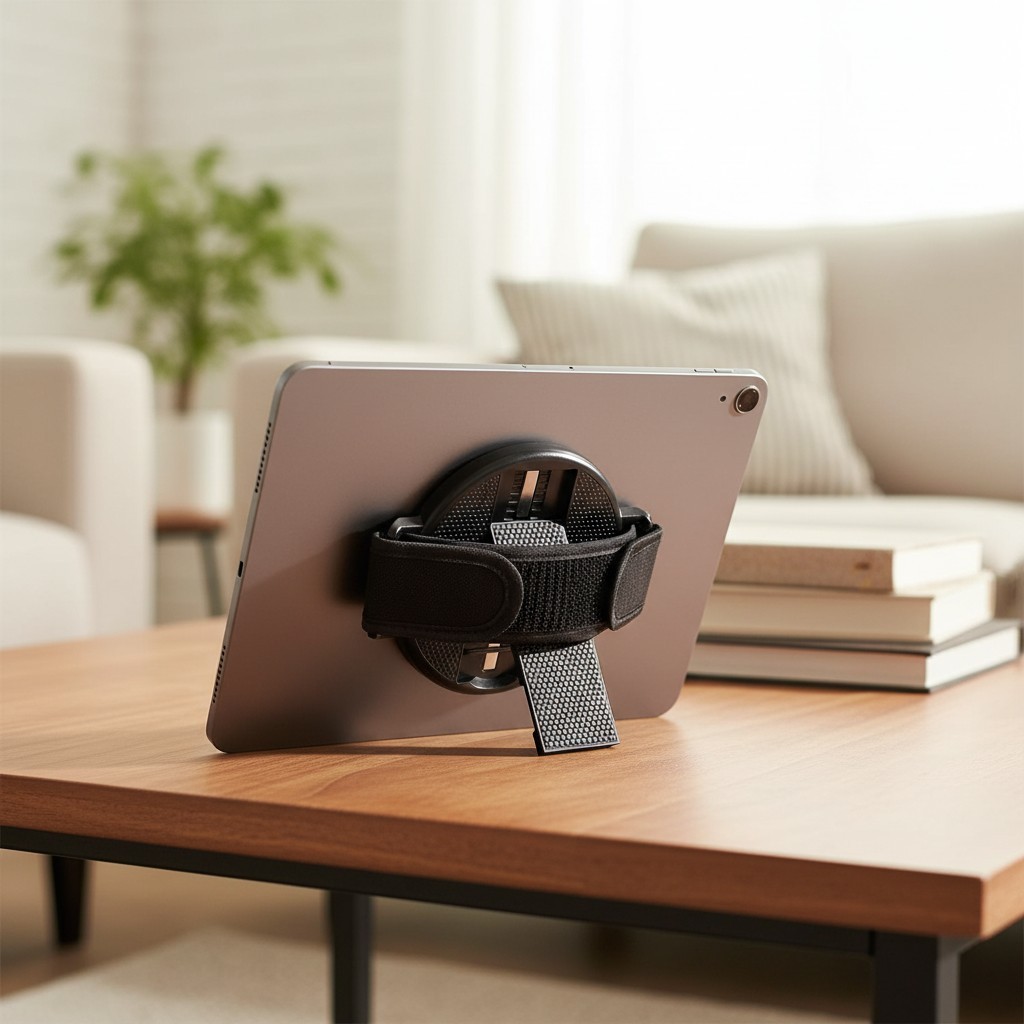 Multi-Angle Rotating Tablet Stand with Hand Loop for All 7-11 Inch Tablets