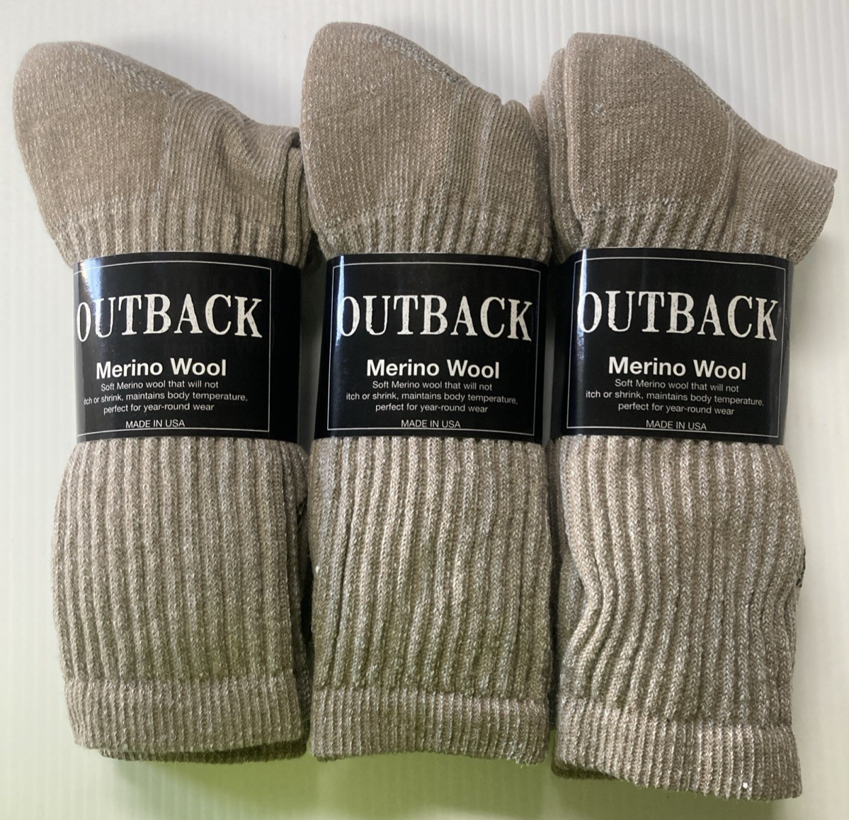 Cabella's OUTBACK Medium Weight All Season Merino Wool Boot Socks - 6 pairs