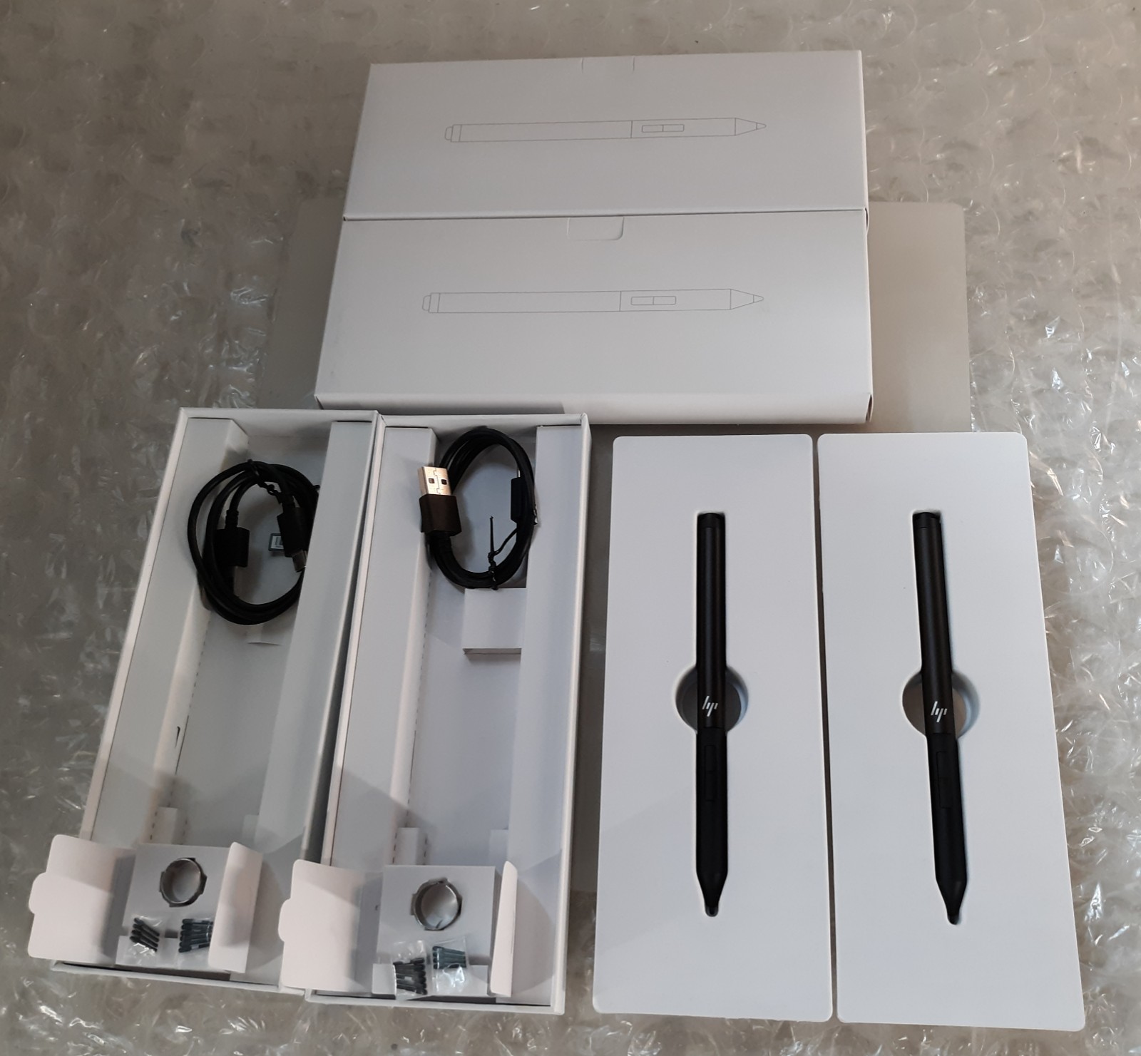Pair of HP HSN-W001P Rechargeable Active Pen G3 L08263-003 NEW *OPEN BOX*