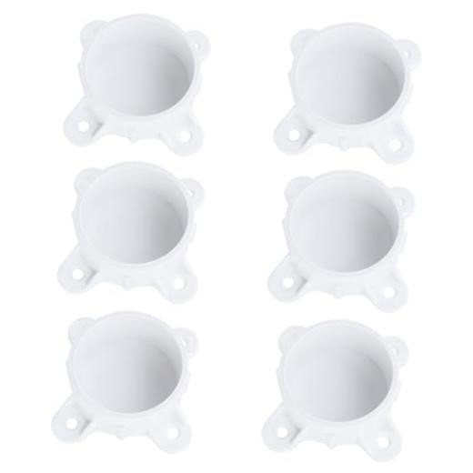 PVC Table Screw Caps, 6Pcs, 2" Inner Diameter | Fittings Flange Pipe