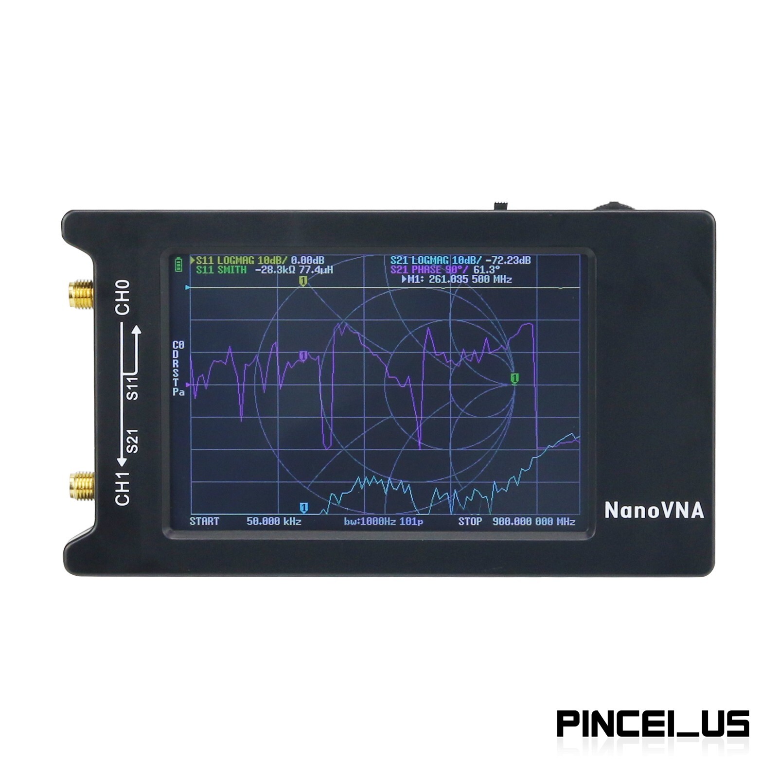 4" LCD Display 50KHz-1.5GHz Vector Network Analyzer NanoVNA Vector Analyzer pc66
