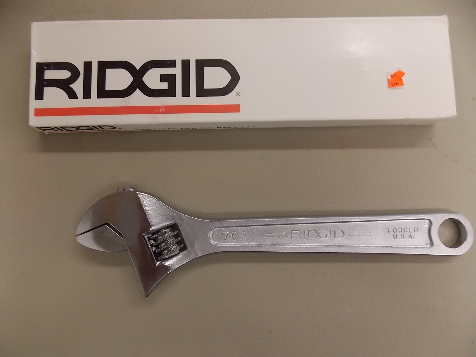 New Ridgid Model 708 8" 200mm 31195 Adjustable Crescent Wrench  Y5