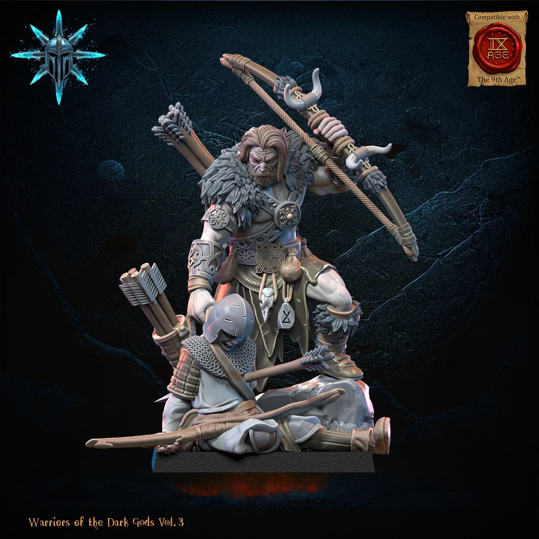 Barbarian Chief with Bow - 28-32mm Warriors Of - Resin Tabletop Miniature