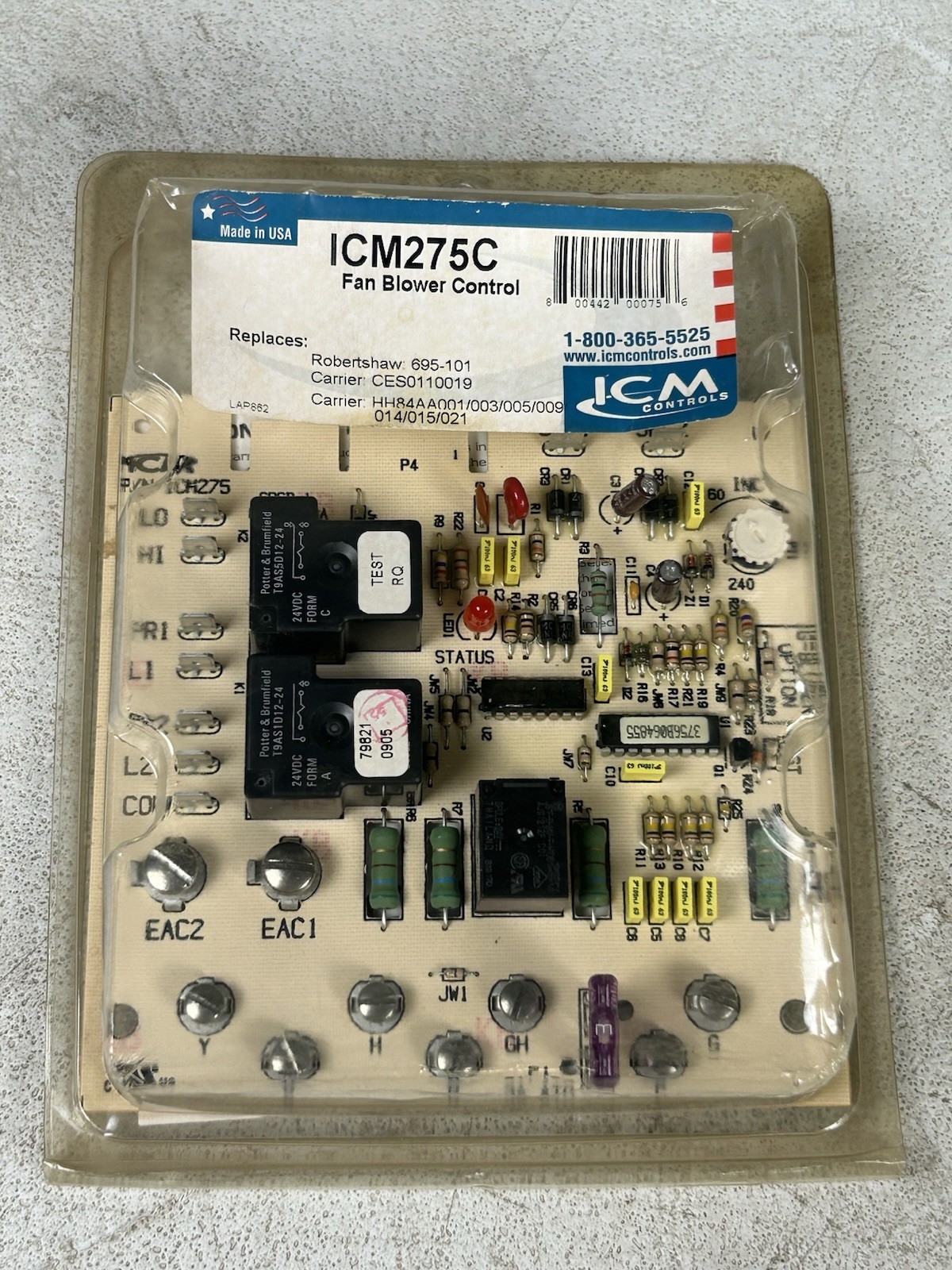 ICM Controls ICM275C Fan Blower Control Board NOS