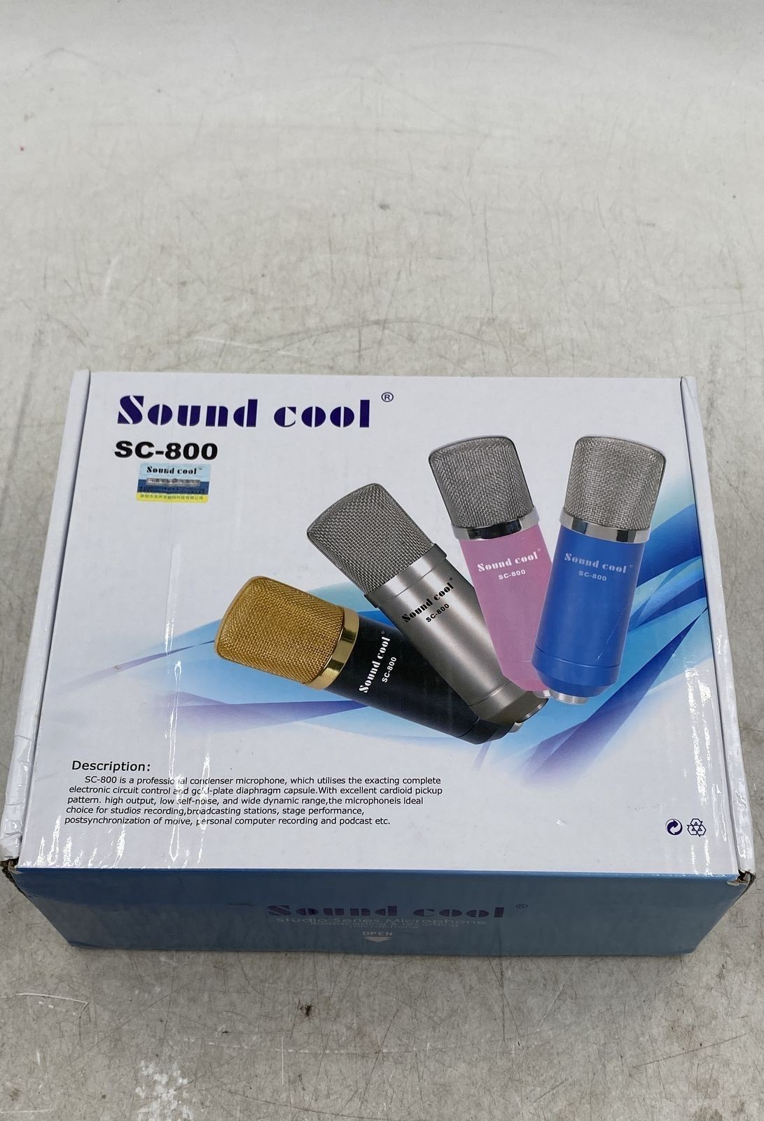 Sound Cool SC-800 Black Gold Uni-Directional Studio Series Condenser Microphone