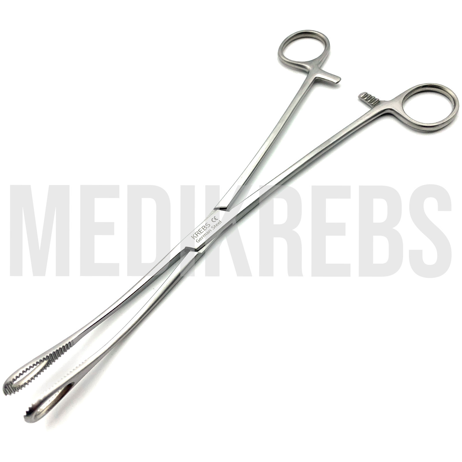 Foerster Sponge Holding Forceps Curved Serrated Jaws 10'' - 25cm General Surgery