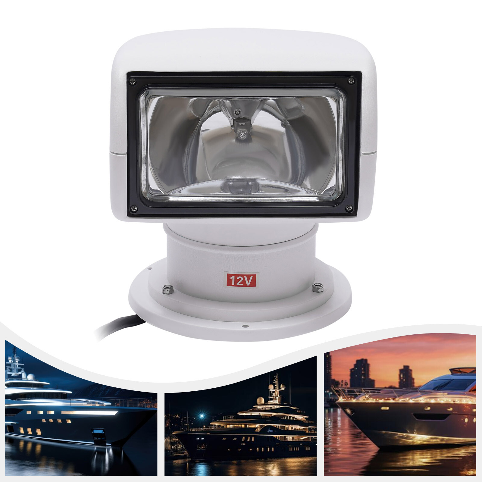 12V 100W Boat Remote Spot Light Truck Car Marine RF Spotlight Search Light NEW