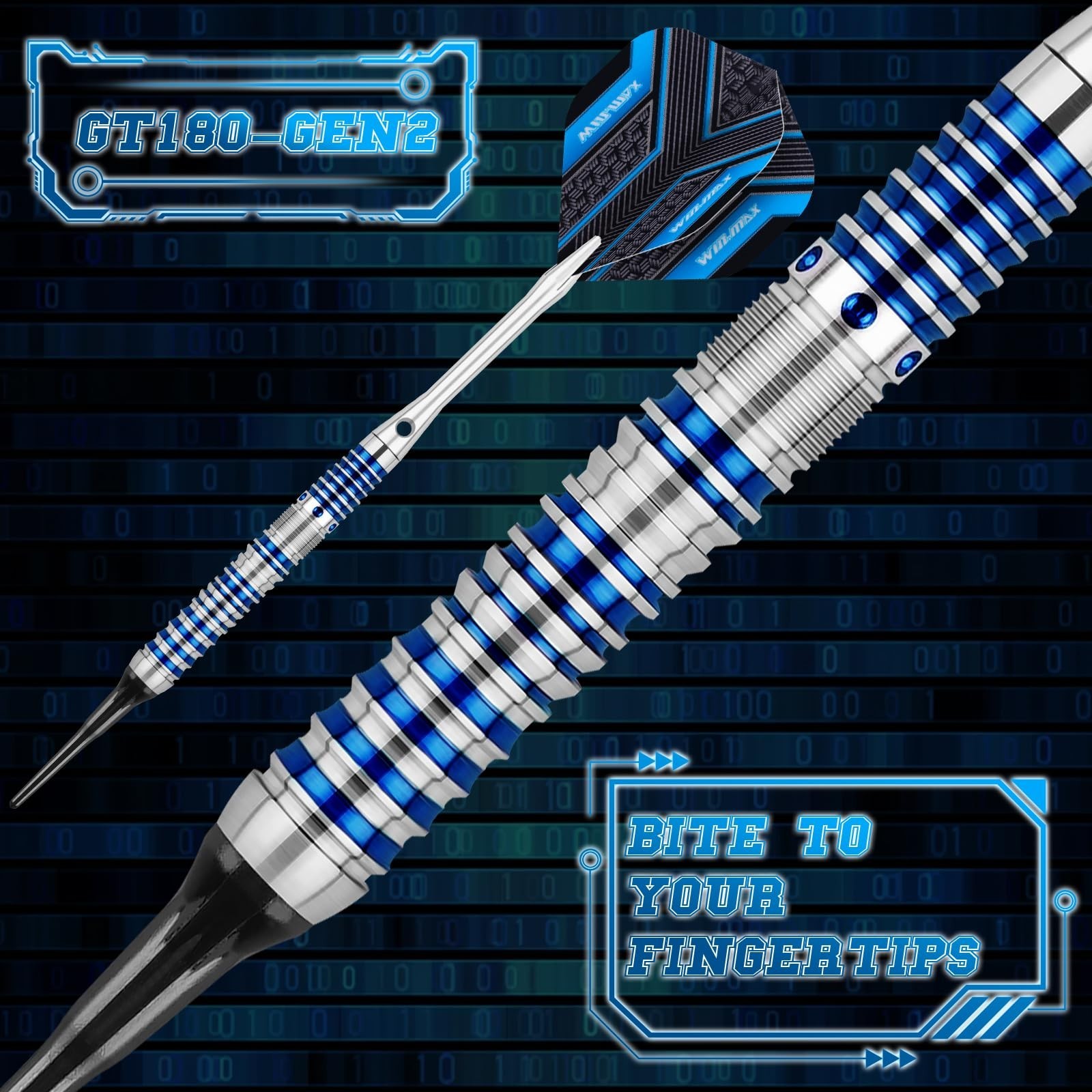 90% Tungsten Soft Tip Darts Set - 18g Professional Darts with Extra Flights