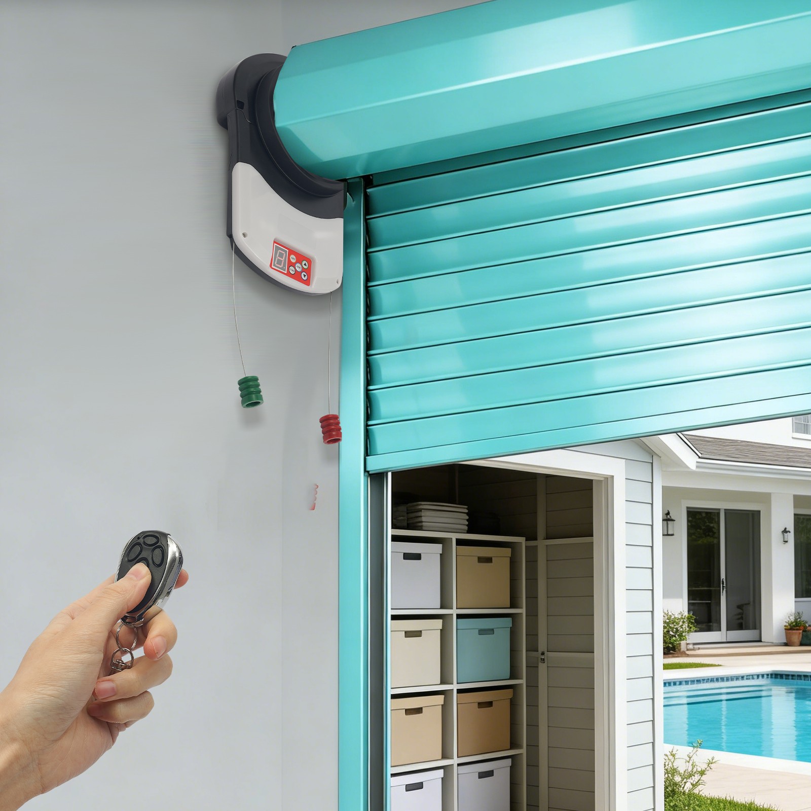 800n Lifting Force Automatic Garage Roll Up Door Opener 15.74*11.81*4.72 In