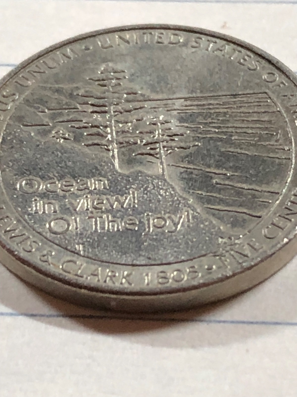 2005 P Nickel with errors on Obverse Missing Letter #N709