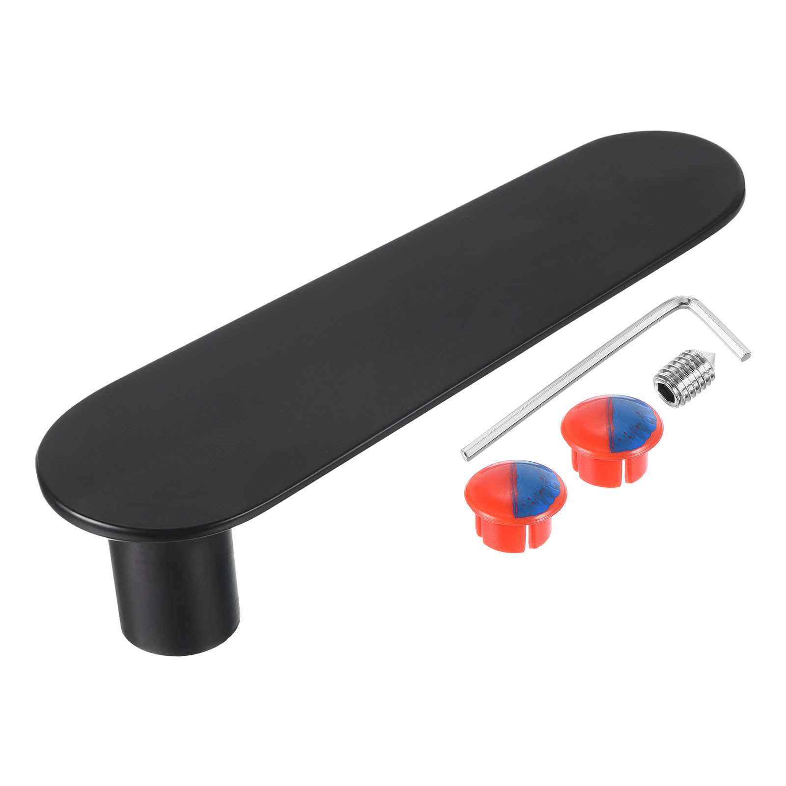 35# Single Lever Faucet Handle for Kitchen, 4.5"x1.5", Black