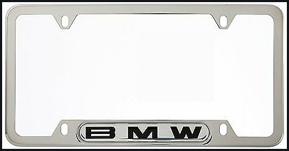 Genuine BMW License Plate Frame Stainless Steel 82-12-0-010-395