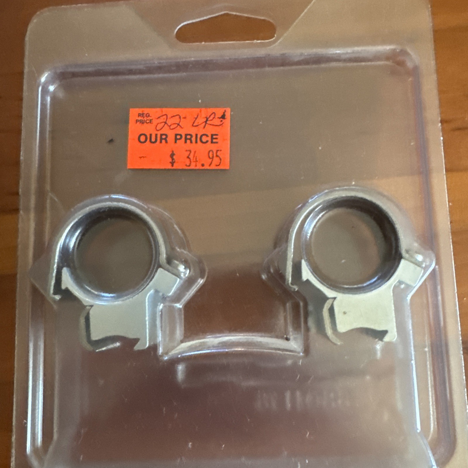 .22 Cal  Scope Ring Mounts Polished Steel For Ruger And Medium Barrel