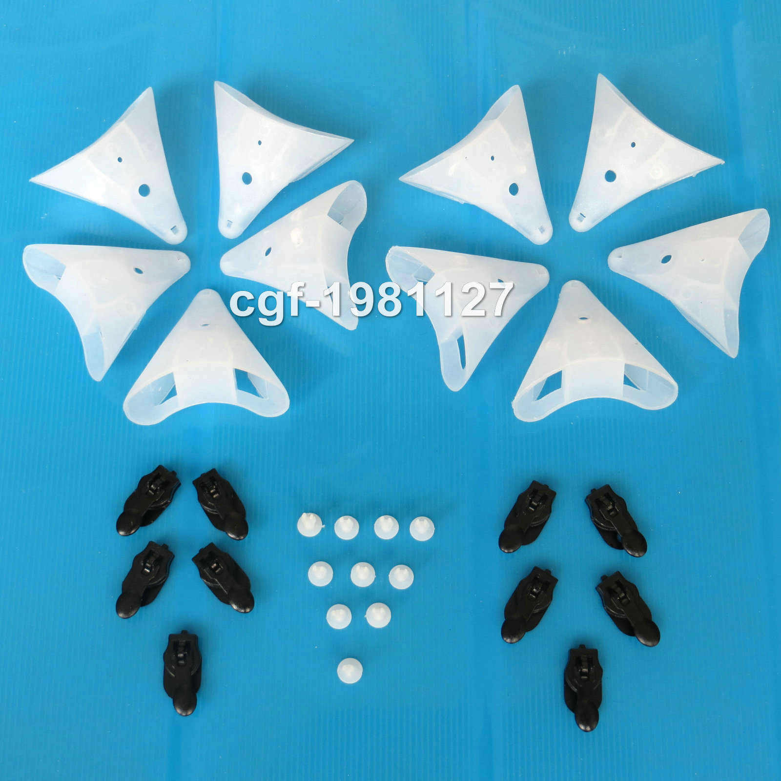 10 20 Sets Zipper Tie Clips / Hardware - For Making Your Own Zipper Ties DIY