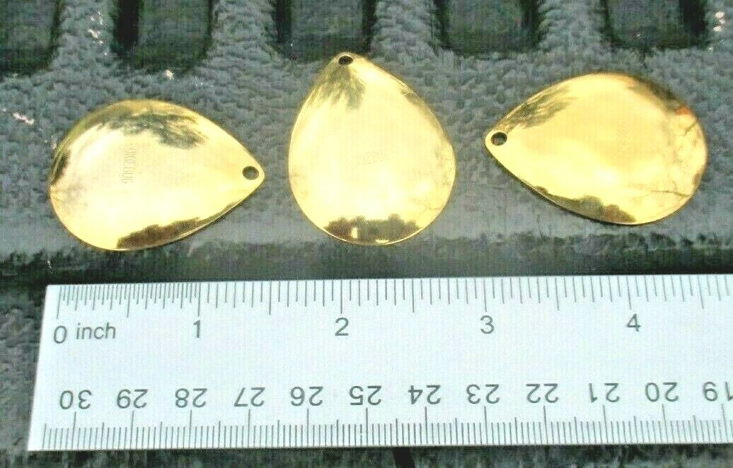 3ct GOLD #5 COLORADO Spinnerbait Blades Bass Fishing Spinnerbaits Pike Spinners