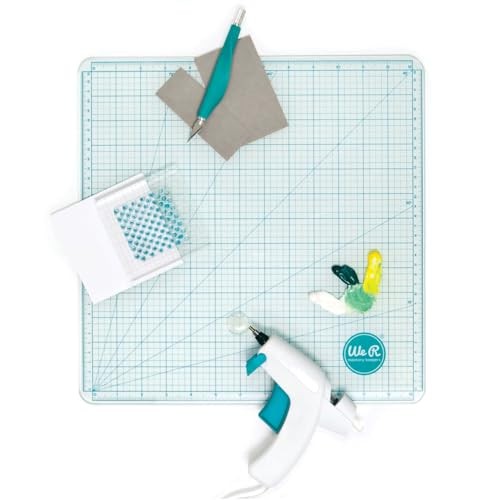 Glass Cutting Mat, Sturdy Craft Work Surface, Easy Cleanup, Measuring, White