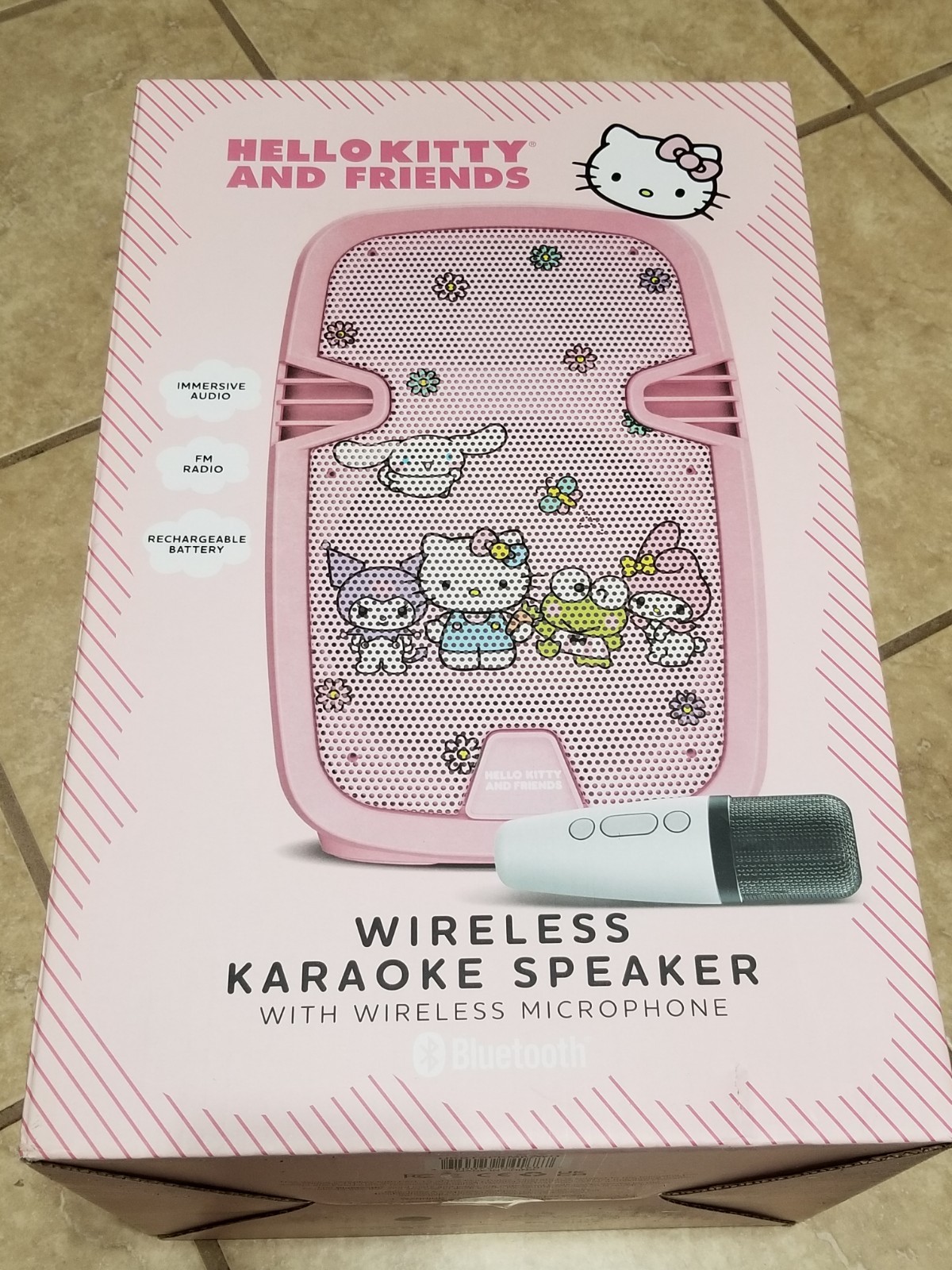 Sanrio Hello Kitty Floral Wireless Karaoke Speaker W/ Wireless Microphone