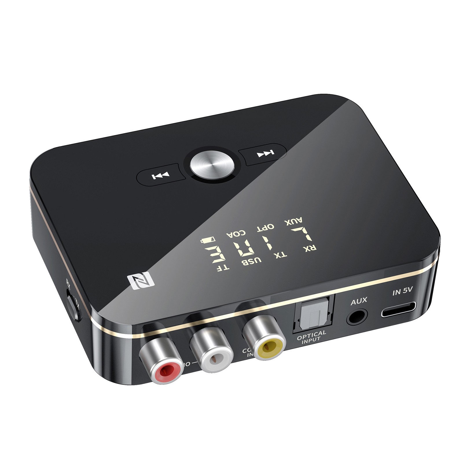 NFC Multi-Function Bluetooth Receiver Wireless 3.5mm AUX to 2RCA Audio Adapter C