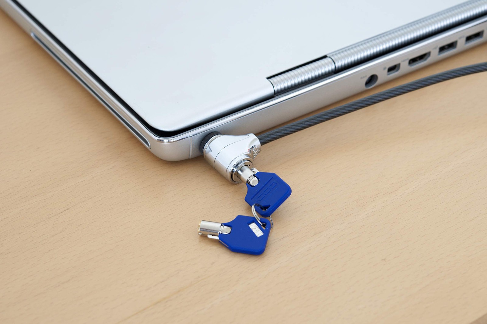 Key Cable Lock Black Integrated Security Solution Laptops Desktops Monitors