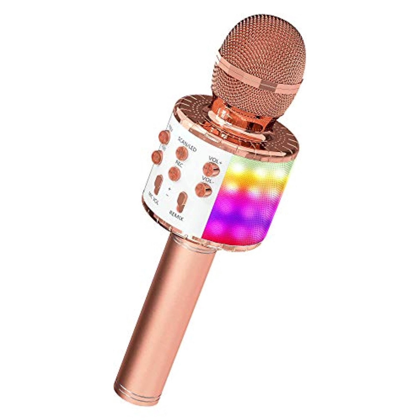 OVELLIC Karaoke Microphone for Kids - Rose Gold