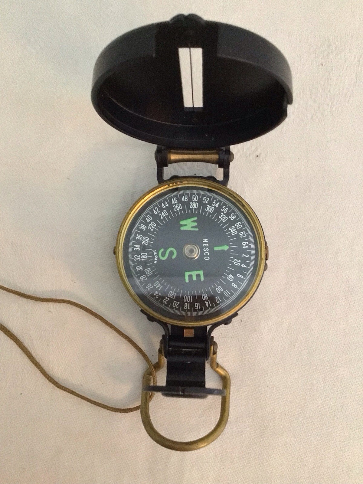 Vintage Nesco Lensatic Compass Japan