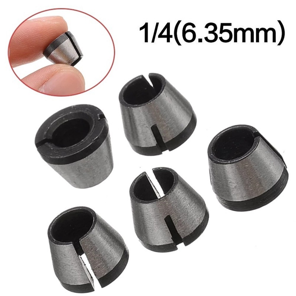 Trimming Machine Router Bit Collets Router Bit Trimmer Collet Chucks 1/4" shank