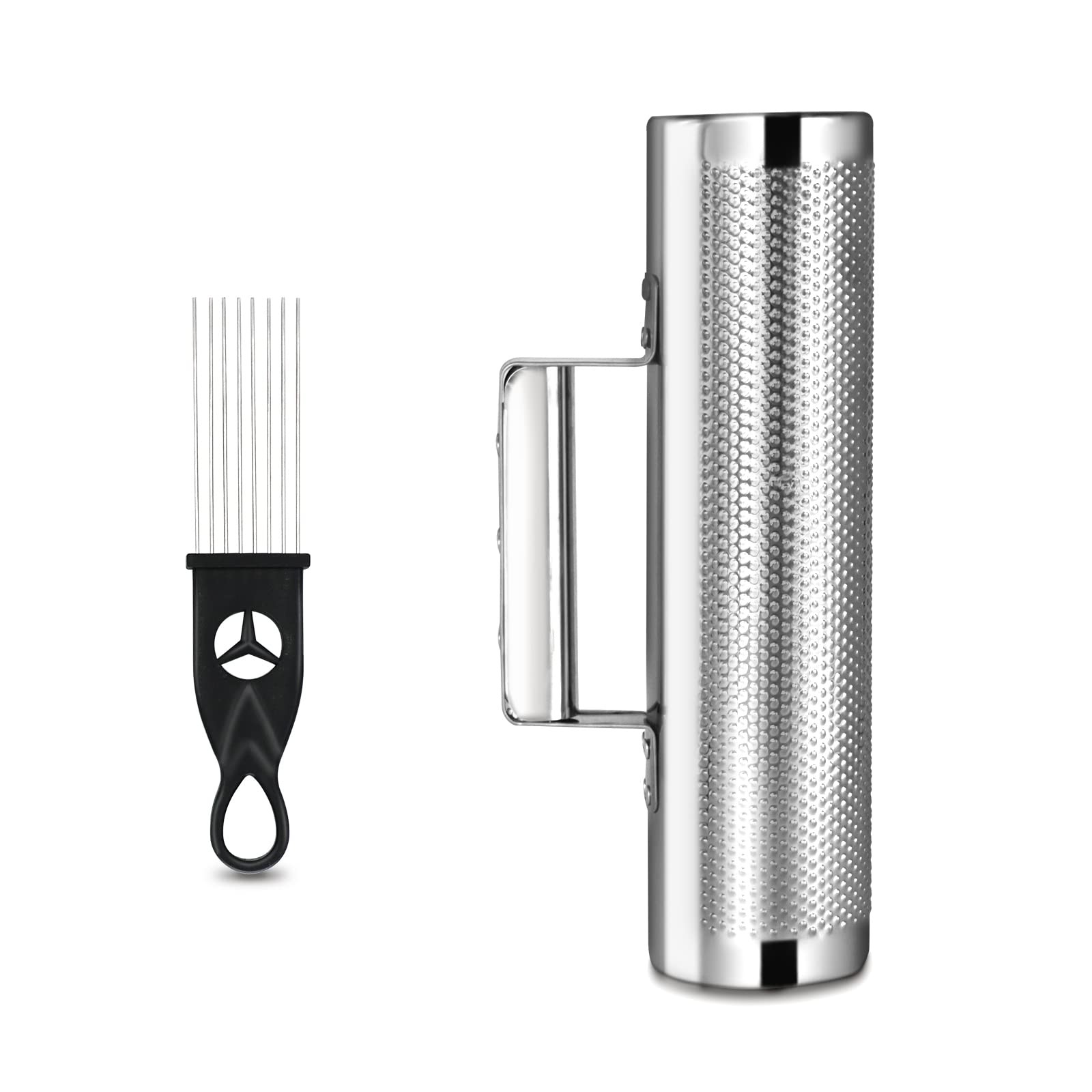 Guiro 10x3 Inch Metal Guiro Instrument Stainless Steel with Scraper Tool