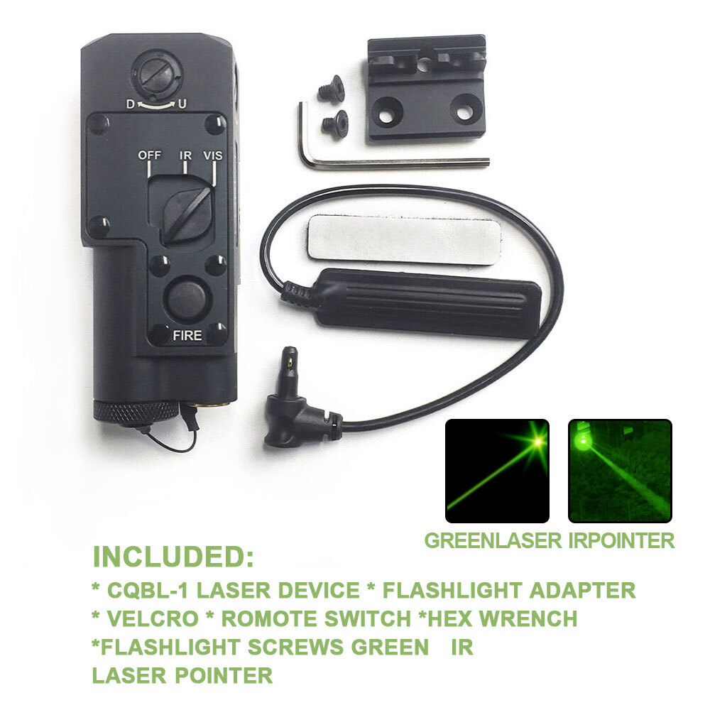 CQBL-1 Aiming Indicator IR Infrared Green Laser Sight With Switch and Base Mount