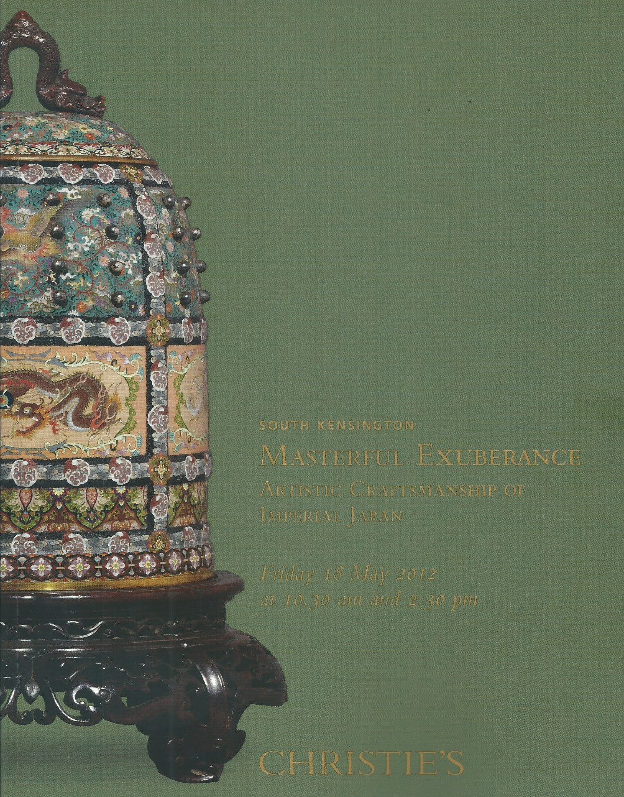 CHRISTIE'S SK JAPANESE ART Bronzes Satsuma Lacquer Cloisonne Enamels Catalog 12