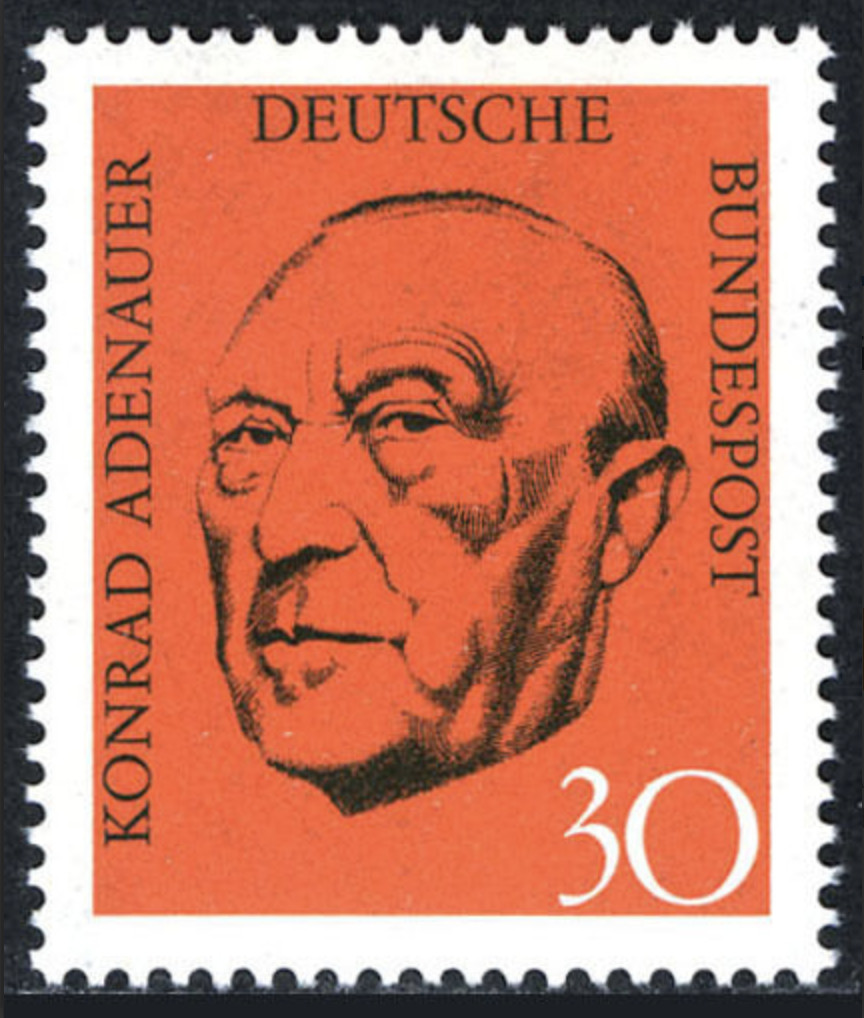 BRD FRG #Mi567 MNH 1968 Dr Konrad Adenauer Commemoration [988 YT432 SG1469]