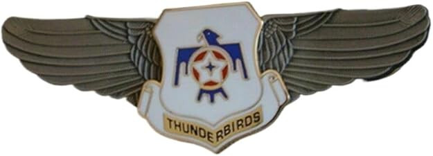 US AIR FORCE THUNDERBIRDS PILOT WING COMMEMORATIVE BADGE INSIGNIA METAL PIN