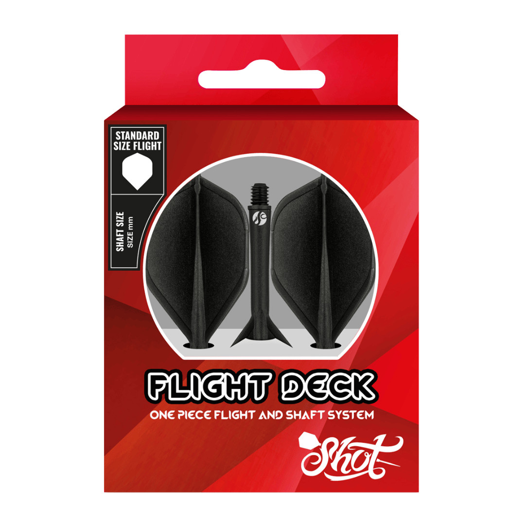 BLACK SHORT SHOT FLIGHT DECK 1 PIECE SHAFT & FLIGHT SYTEM