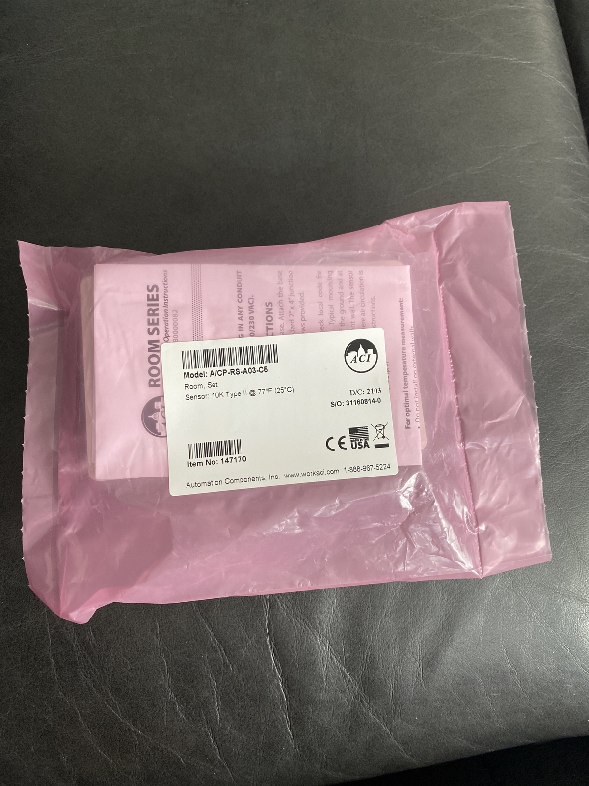 ACI A/CP-RS-A03-C5 Room Sensor 147170