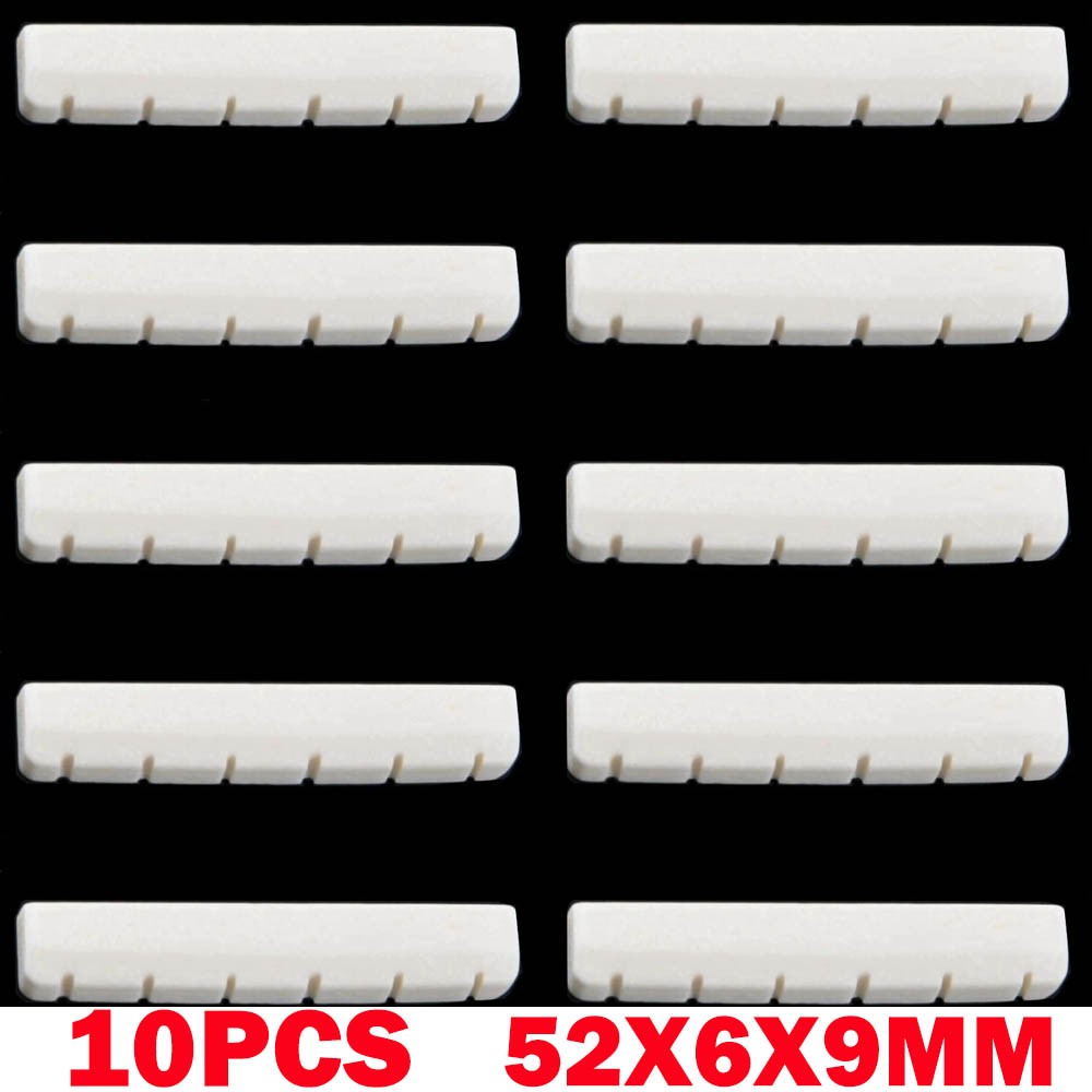 10Pcs BONE Nut 2 1/16"x15/64"x3/8" (52x6x9mm) For Classical Guitar Luthier US