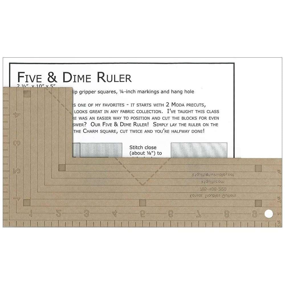 Kansas Troubles Quilters Quilters Five and Dime Ruler pattern