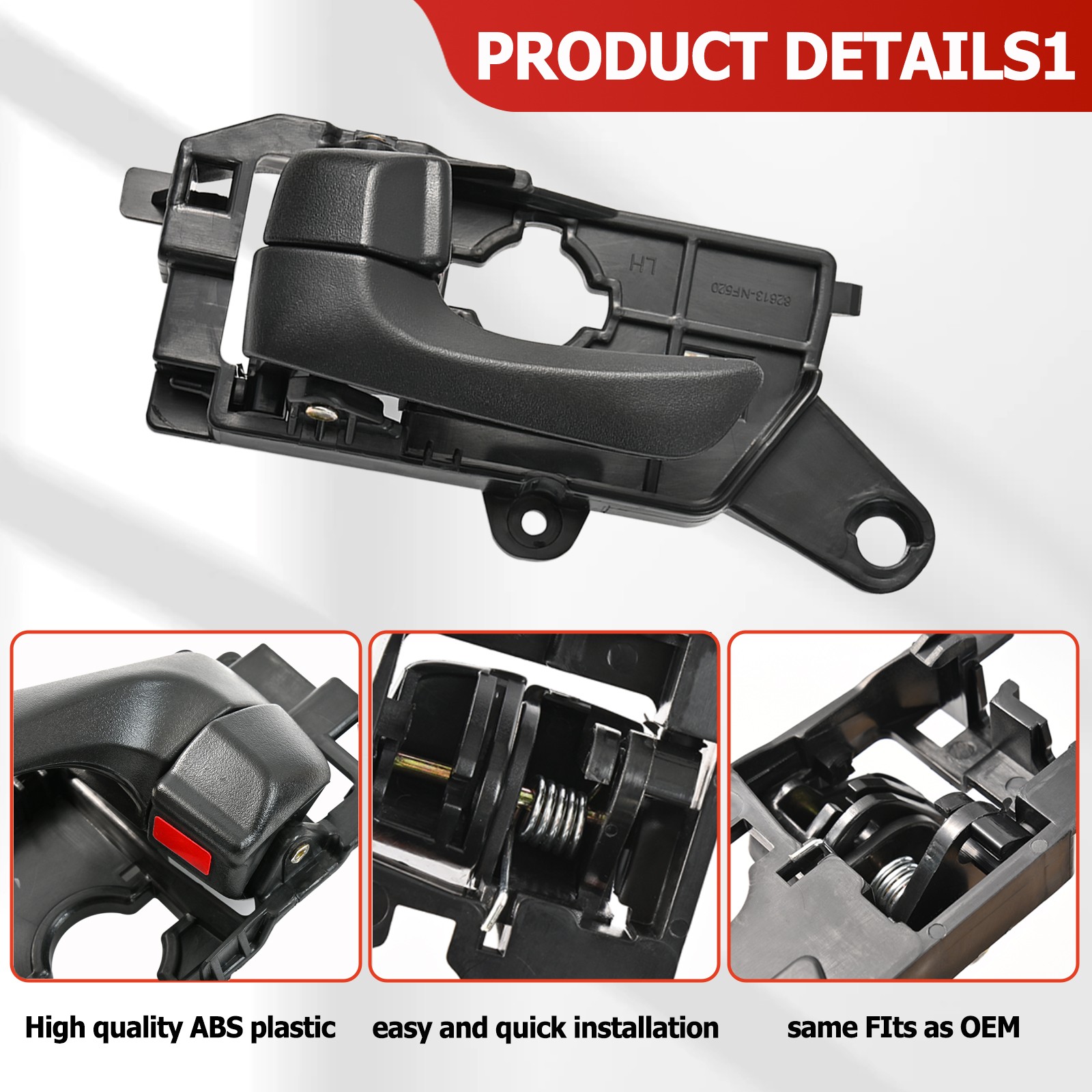 Interior Door Handle Front Left Driver Side HY1352135 For 2008-10Hyundai Sonata