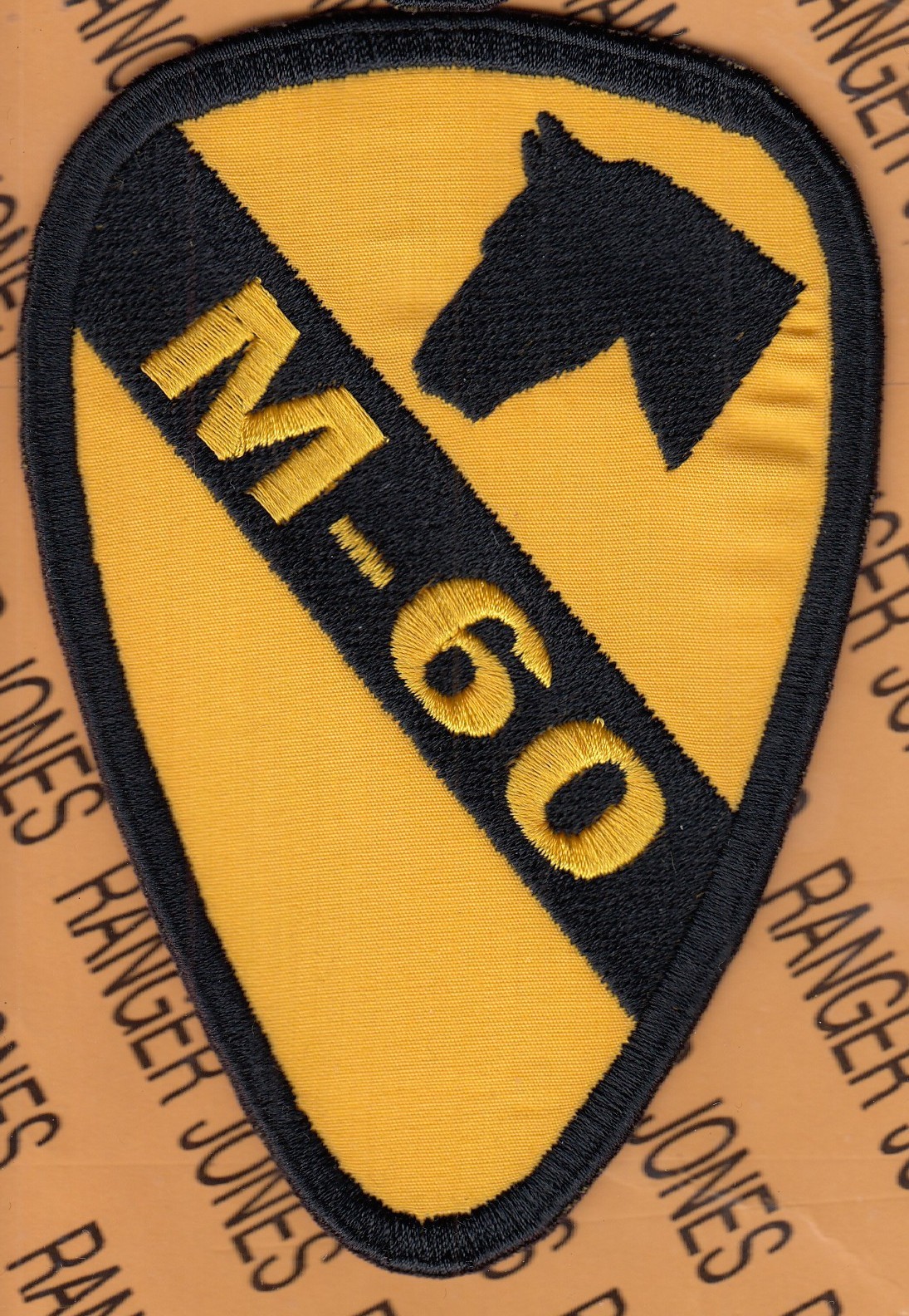 US Army M-60 Machine Gun 1st Cavalry Division ~5" patch c/e