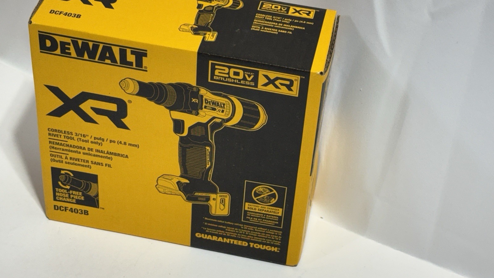 DEWALT 20-Volt MAX Cordless 3/16 in. Rivet Tool DCF403B  (Tool-Only)